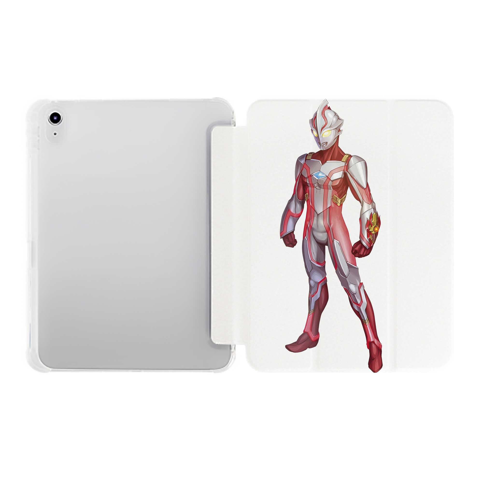 （画像用） ウルトラマン Ultraman IPad ケース ペン収納付き 三つ折りスタンド PUレザー×シリコン 対応機種9.5/10.5/10.9インチ